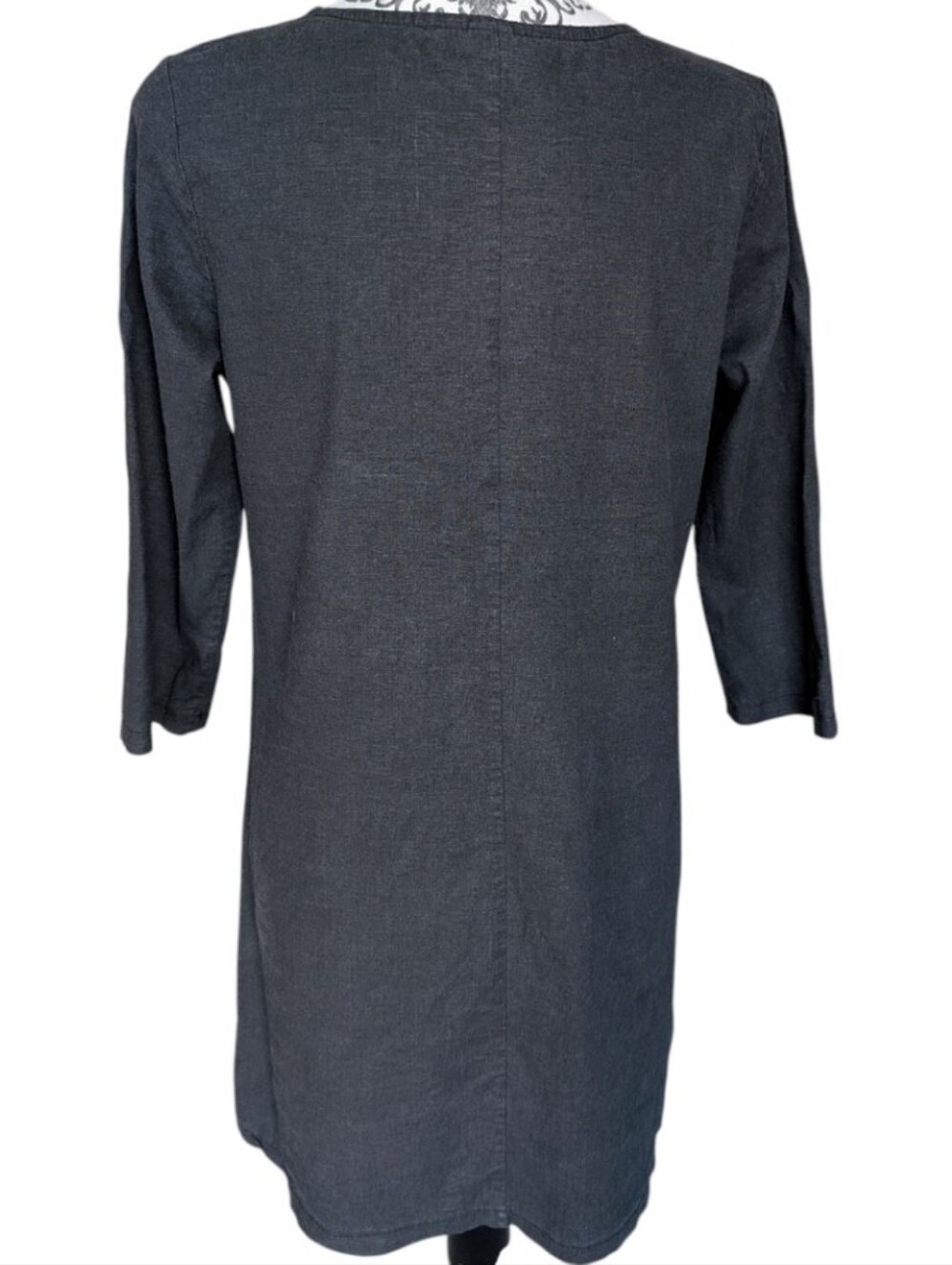 Smoking Lily Saturday Linen Dress Women Small Grey Made in Canada Minimalist - Picture 3 of 12